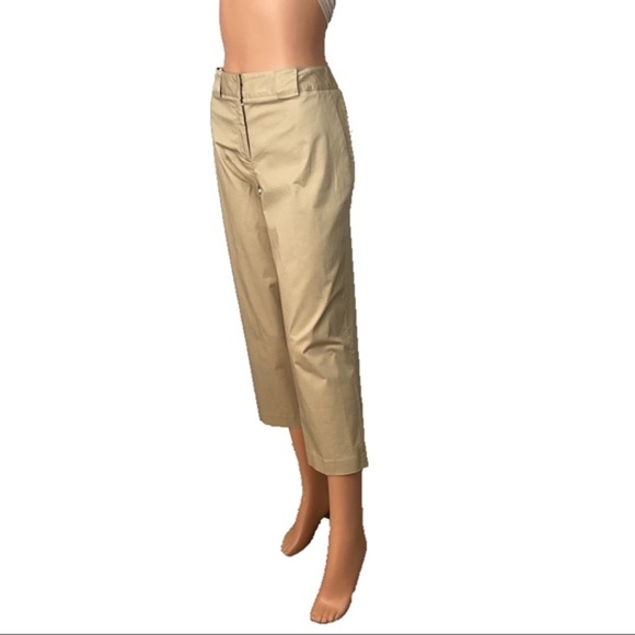 NEW Norton McNaughton Katanga Capris Pants NWT Woman’s Stretch Tan Khaki 6 - Picture 3 of 13